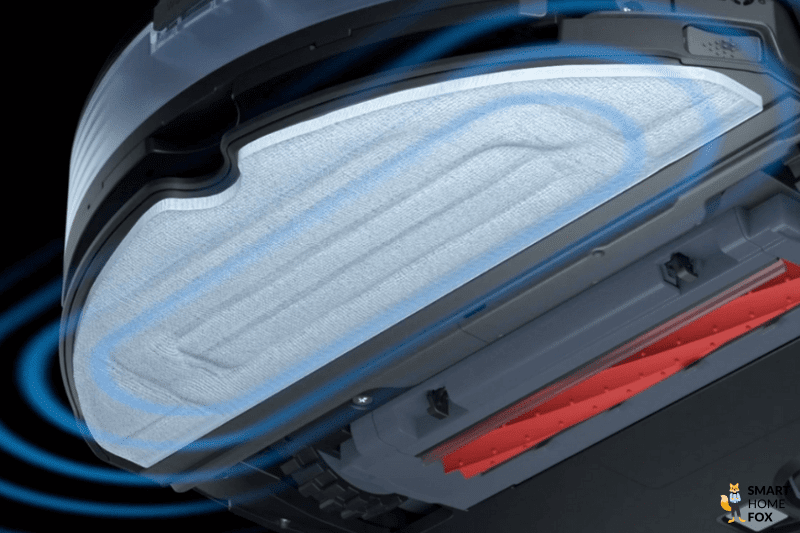 Принцип работы технологии влажной уборки с вибрацией Roborock S7 MaxV